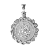 Santa Maria Pendant (60mm)- Platinum