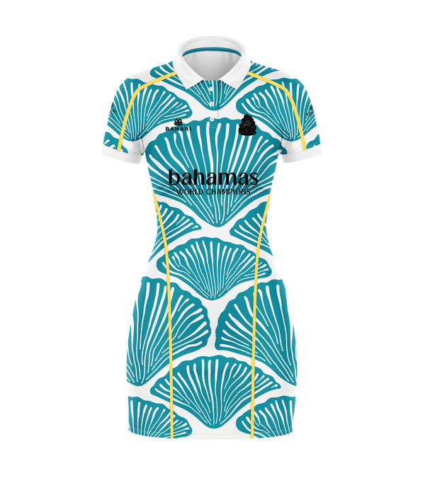 TEAM BAHAMAS POLO DRESS 2024-WHITE