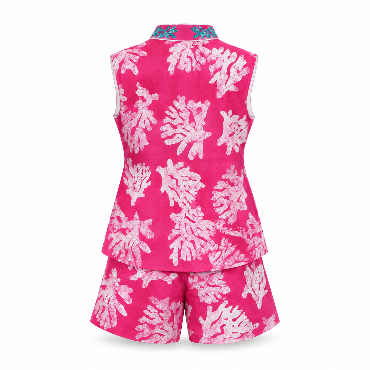 Bahari Androsia Top & Shorts Set-Pink