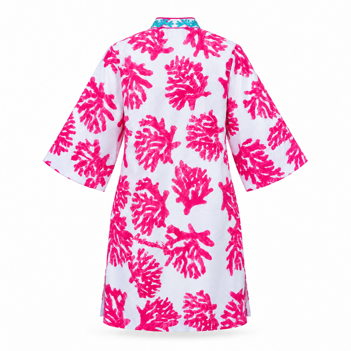 Bahari Androsia Midi Kaftan Dress-White