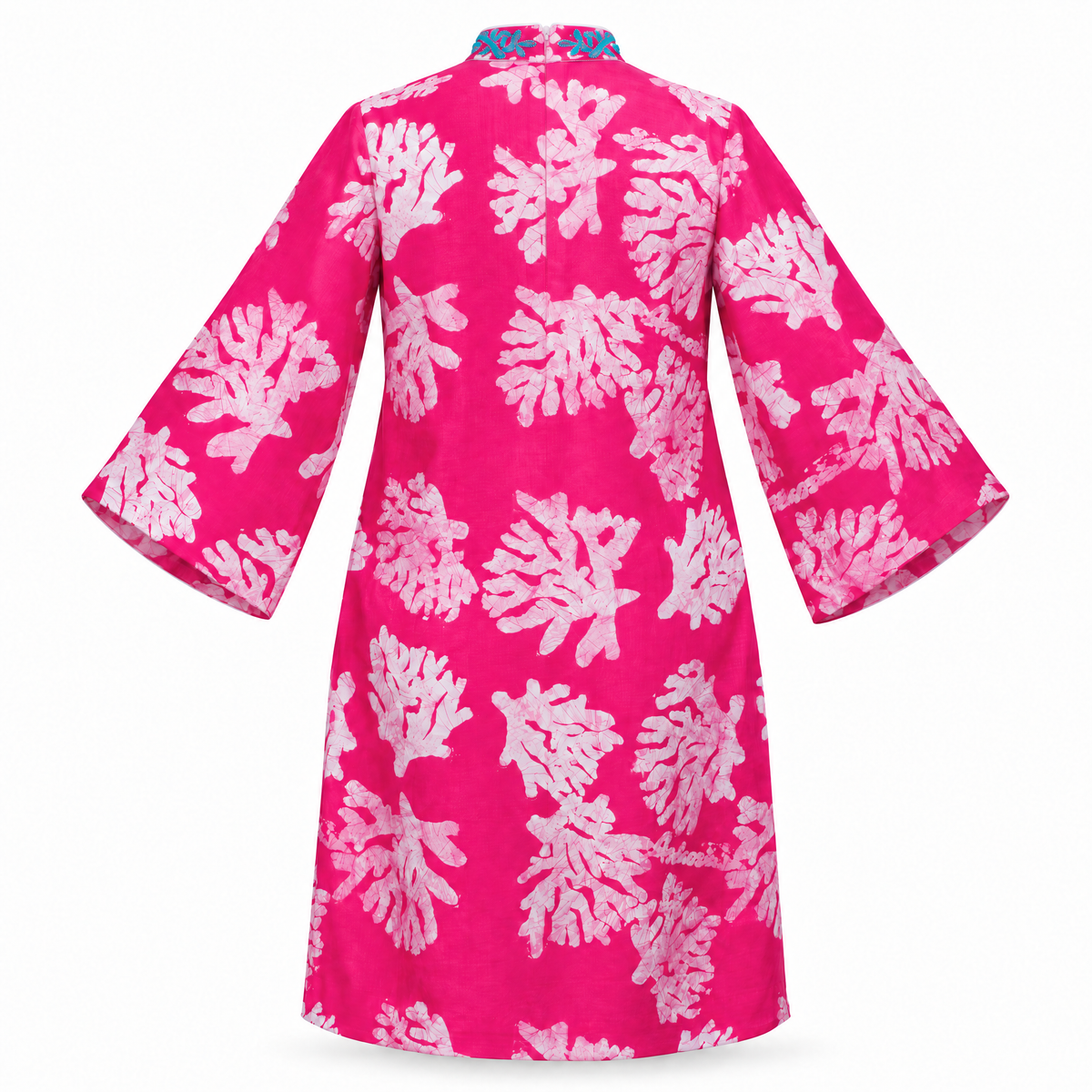 Bahari Androsia Midi Kaftan Dress-Pink