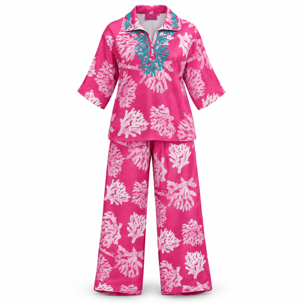 Bahari Androsia Trouser Set-Pink