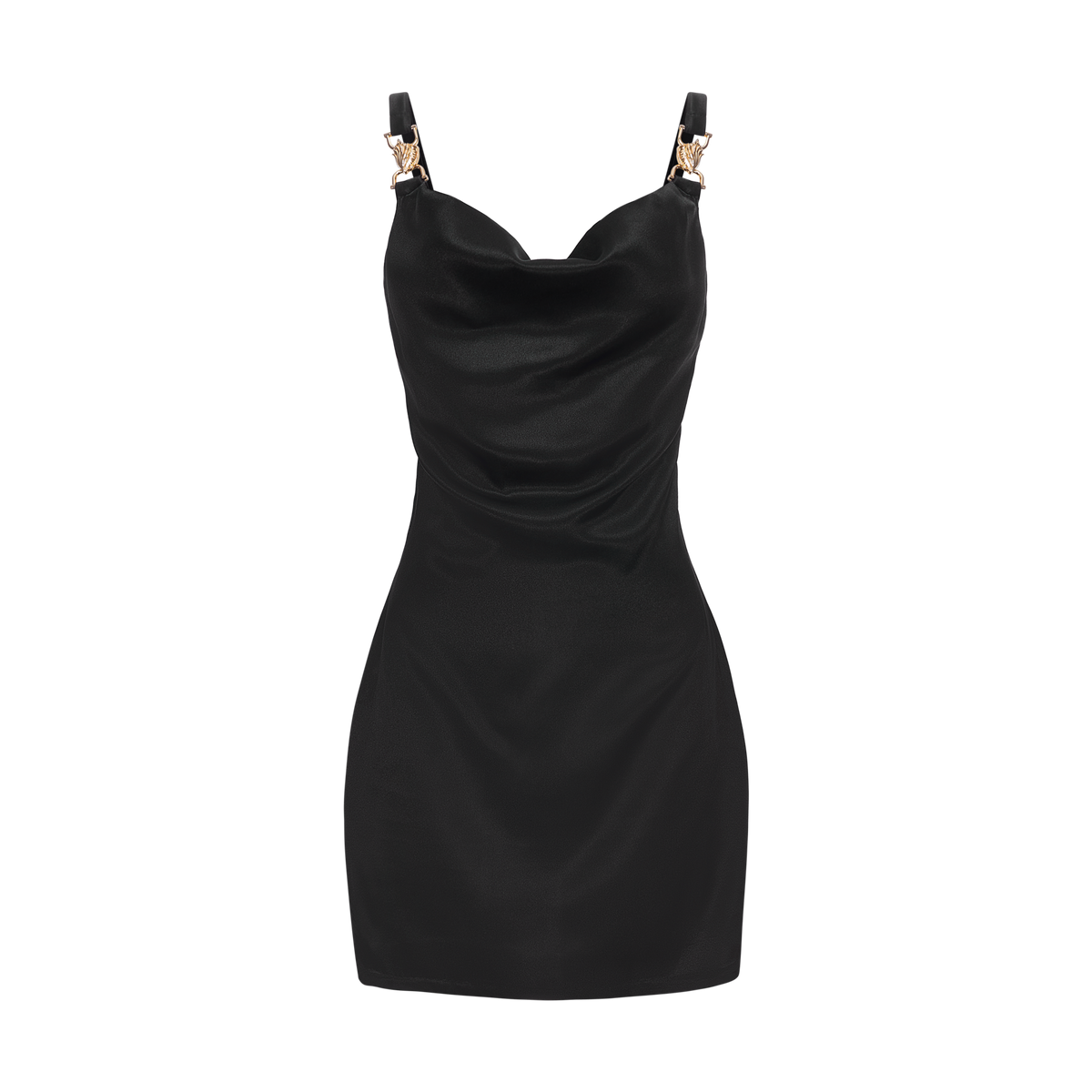 COPA MINI SLIP DRESS-BLACK