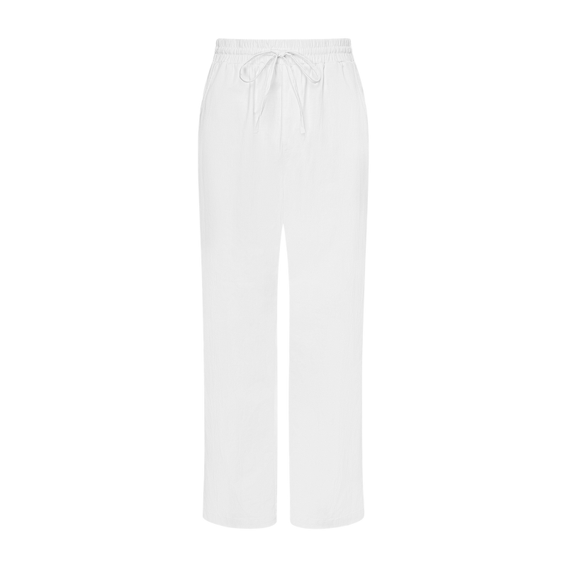 THE WOMEN'S XANADU LINEN PANTS-WHITE