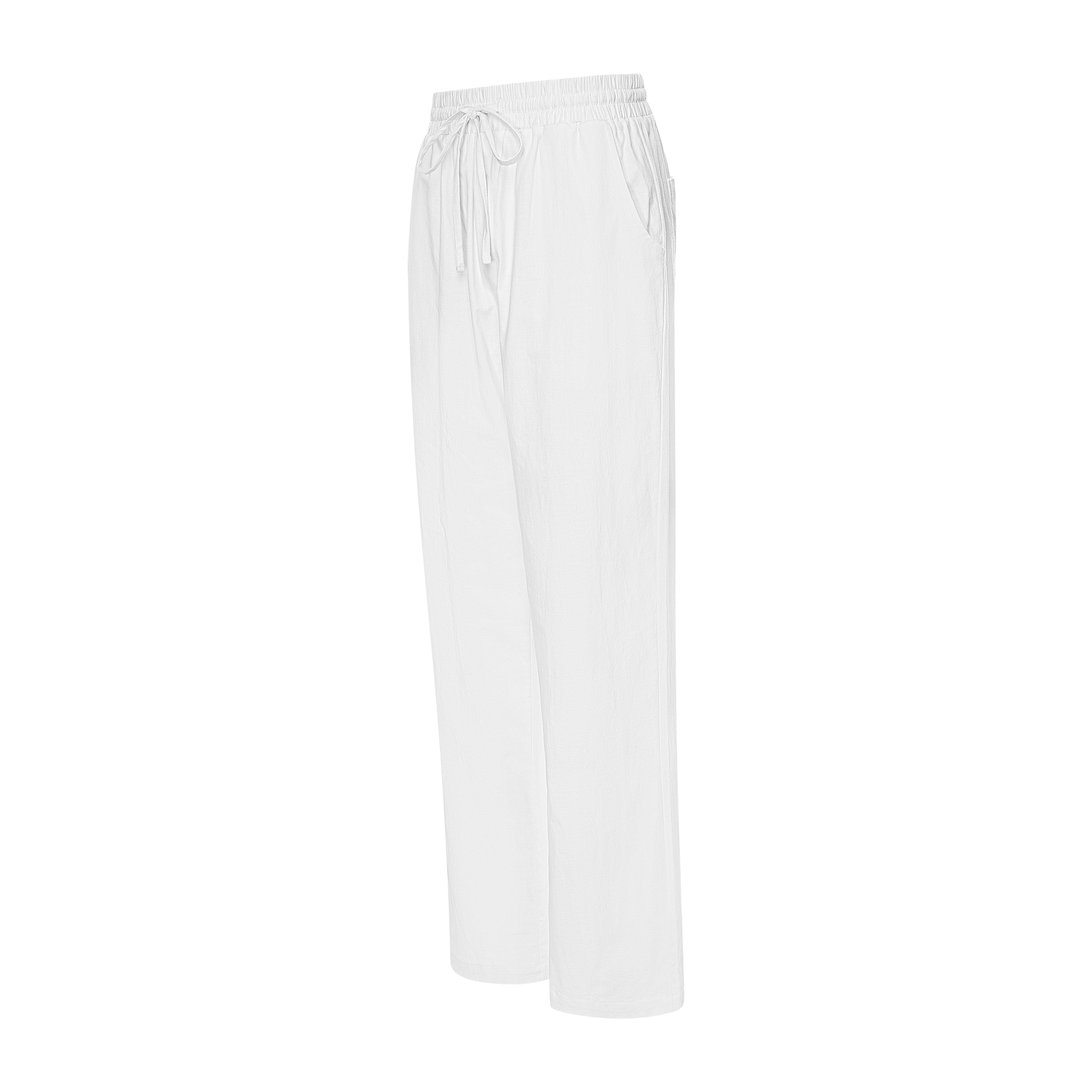 THE WOMEN'S XANADU LINEN PANTS-WHITE