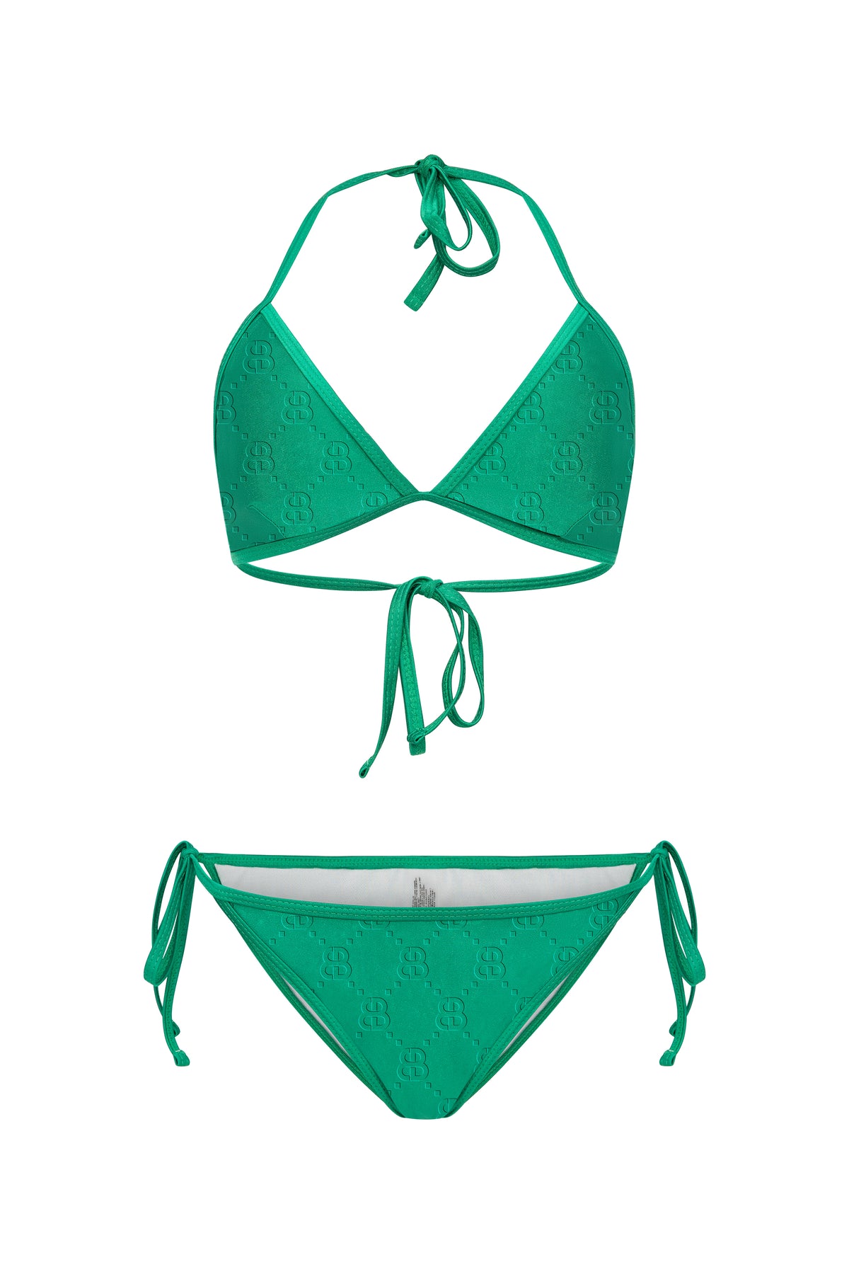 EMBOSSED MONOGRAM BIKINI-GREEN